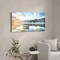 Lake Landscape Canvas Wall Art – Modern Nature Boat Scene Sunrise Print for Bedroom & Living Room